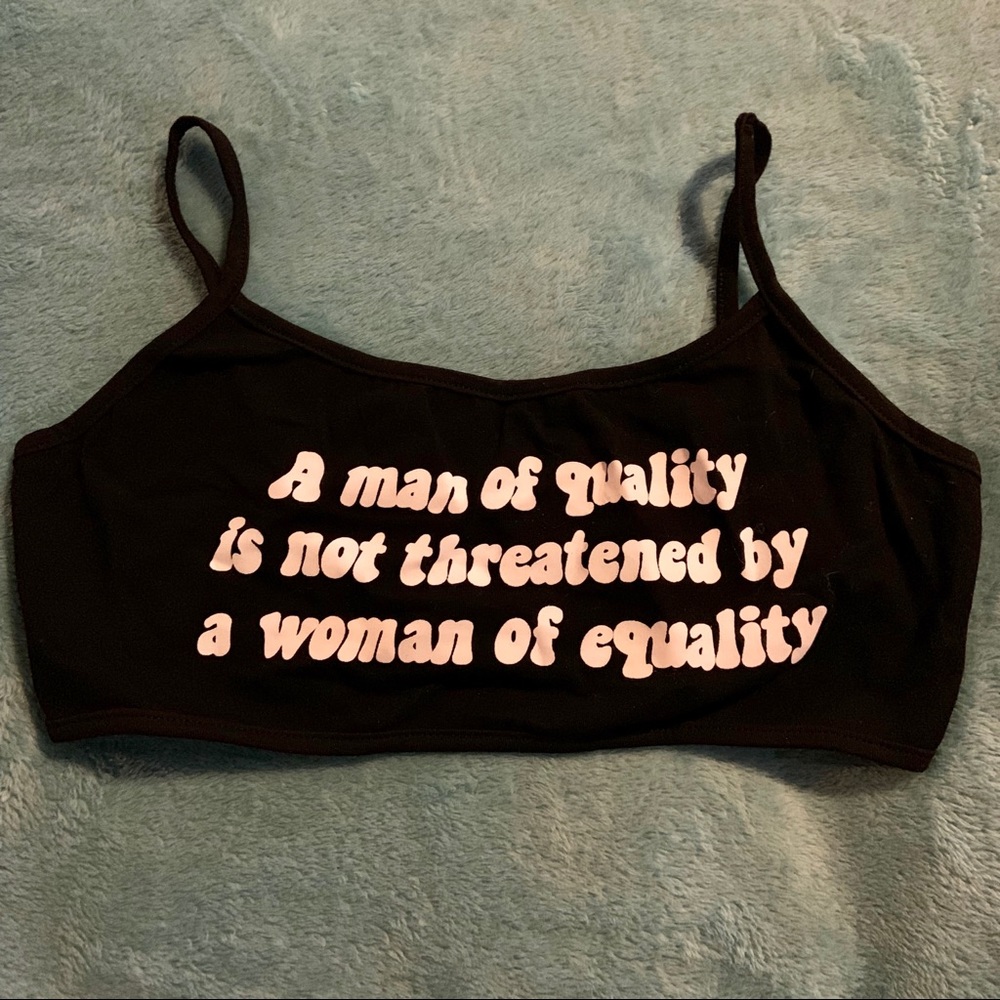 🔴SOLD🔴 NWOT Printed Feminism Bralette